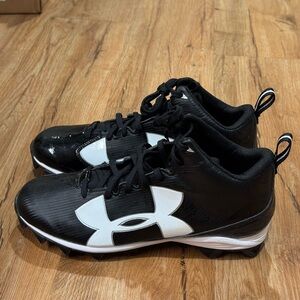 Under Armour Black and White Cleats